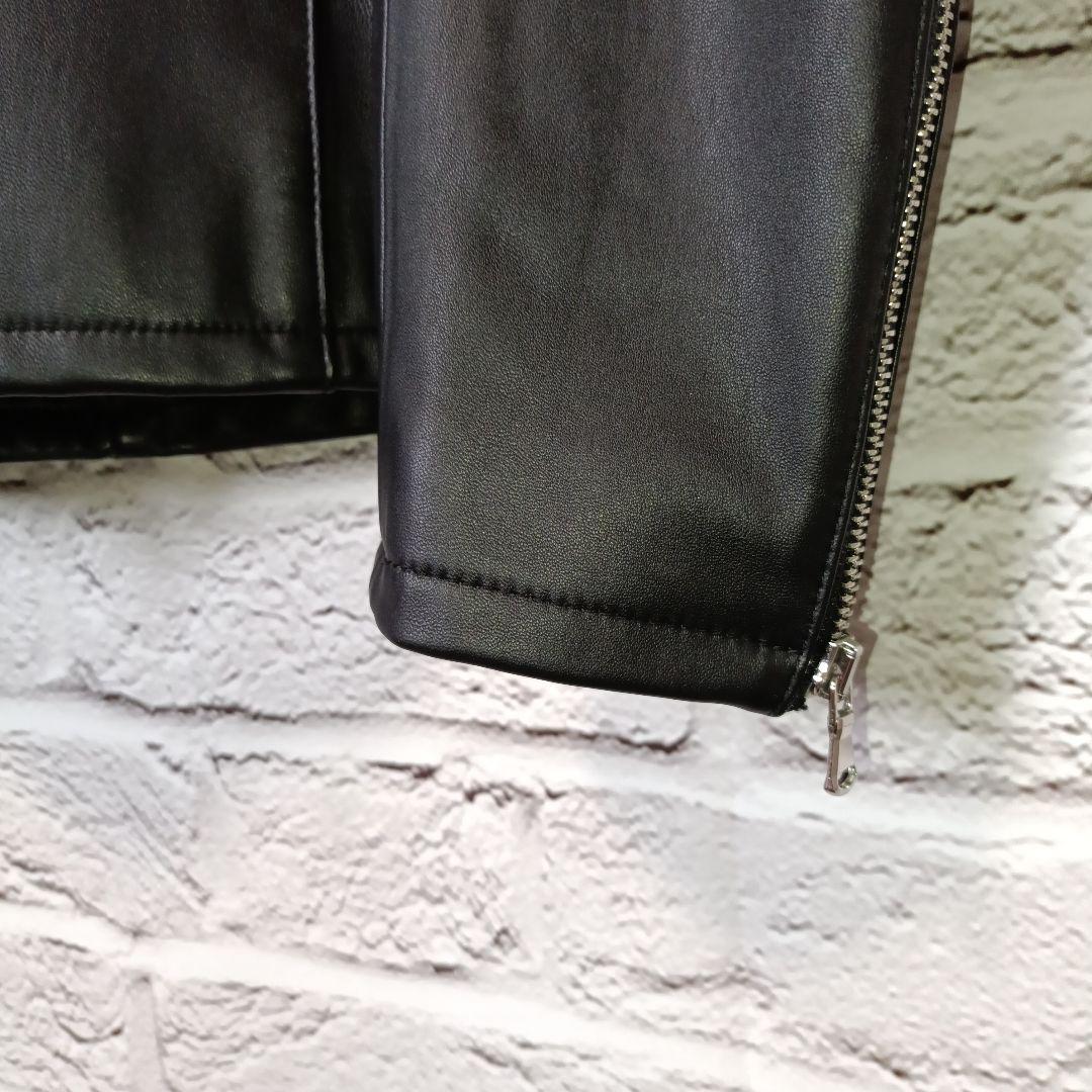 美品■NANO UNIVERSE シングル ライダースジャケット ラムレザー