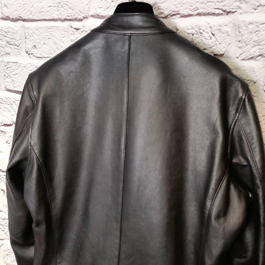 美品■NANO UNIVERSE シングル ライダースジャケット ラムレザー