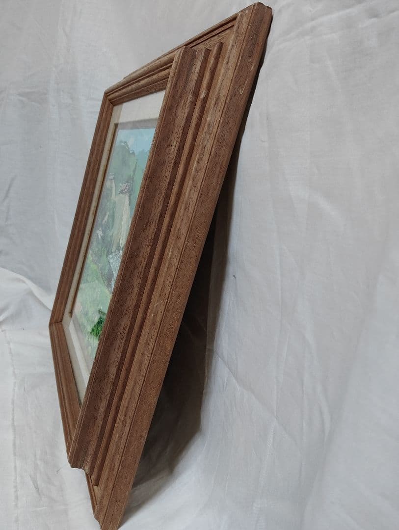 日本原風景 油彩 向山僚一 「伊那谷の村」