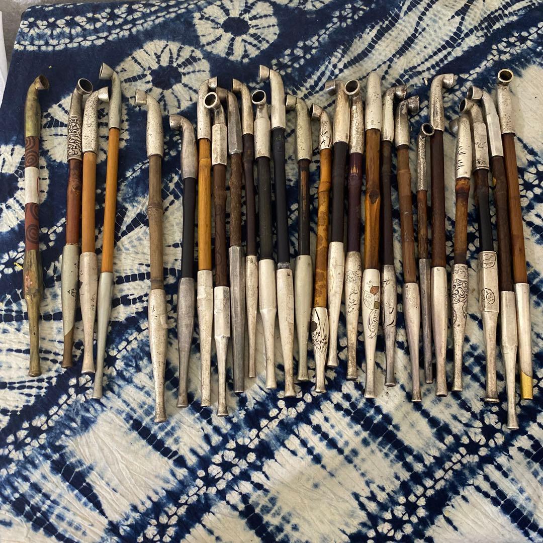 純銀　煙管　キセル　まとめて25本