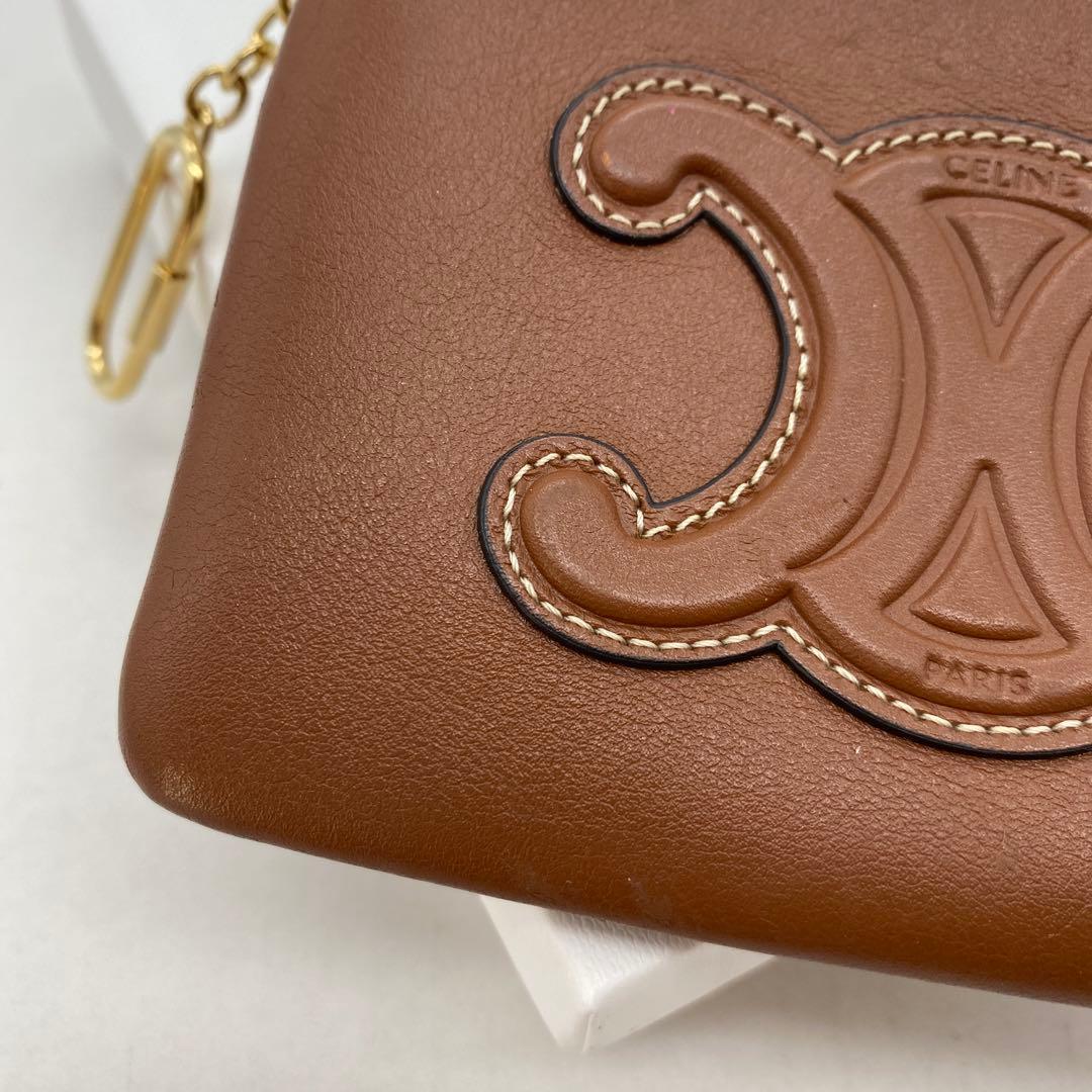 セリーヌ　ケース　キーリング　小銭入れ　ラウンドファスナー　トリオンフ