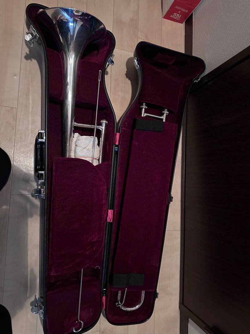 B&H テナートロンボーン　シルバー　C.C.シャイニーケース　青　セット