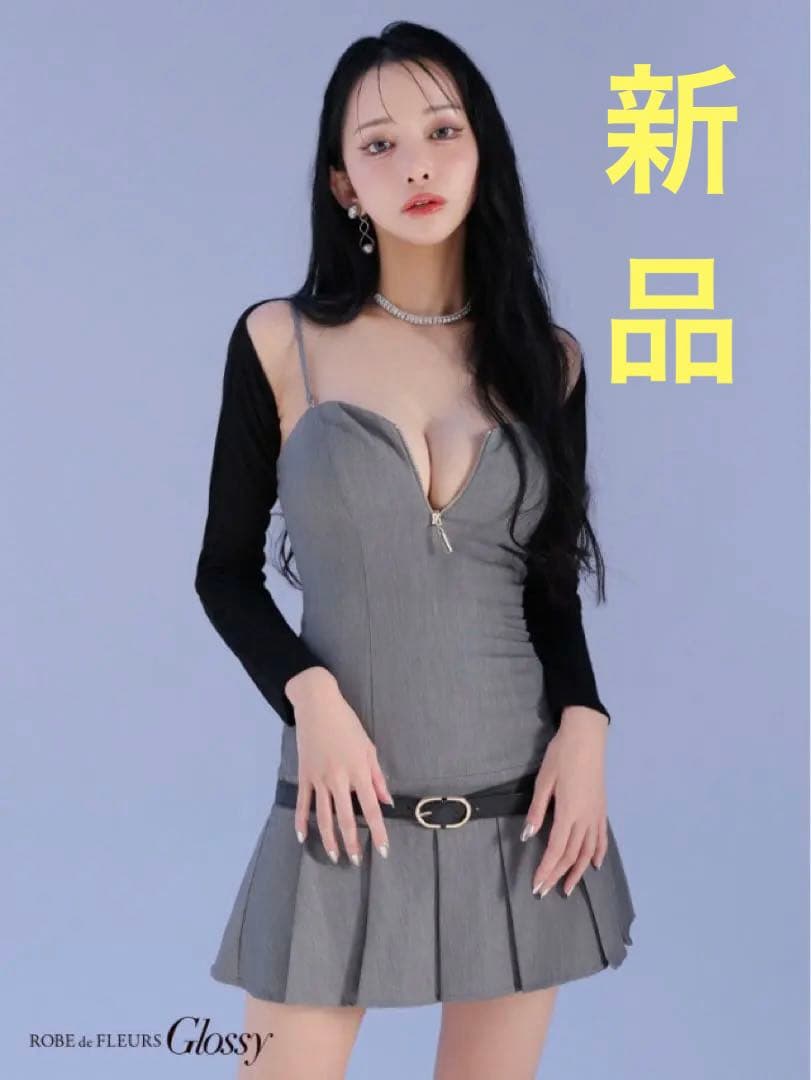 新品ROBE de FLEURS Glossy シュガー　ミニドレス　Sサイズ