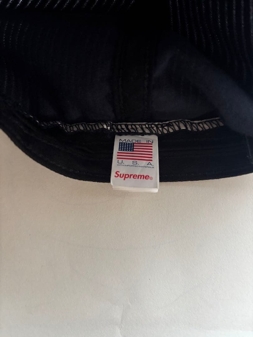 Supreme コーデュロイキャップ ネイビー