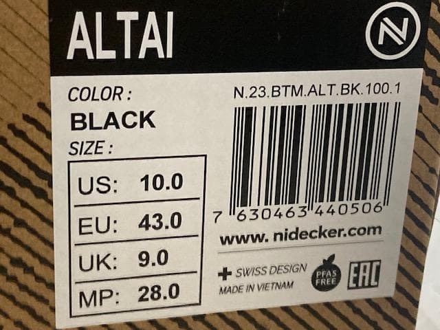 定価￥52800 25 ナイデッカー ALTAI アルタイ Black 28cm