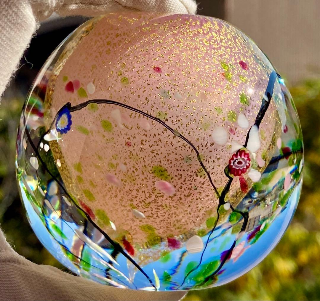 ガラス作家＊黒木国昭　ガラスアート光琳　花器　花瓶　置物　ペーパーウェイト　文鎮