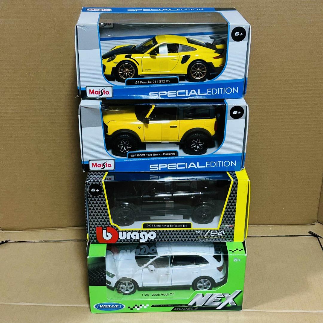 1/24 Maisto Bburago WELLY 4台セット