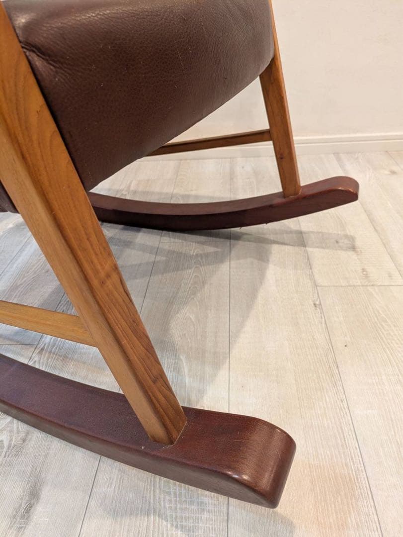 人気のロッキングチェア[BC工房]アームチェア手作り木製椅子USED品