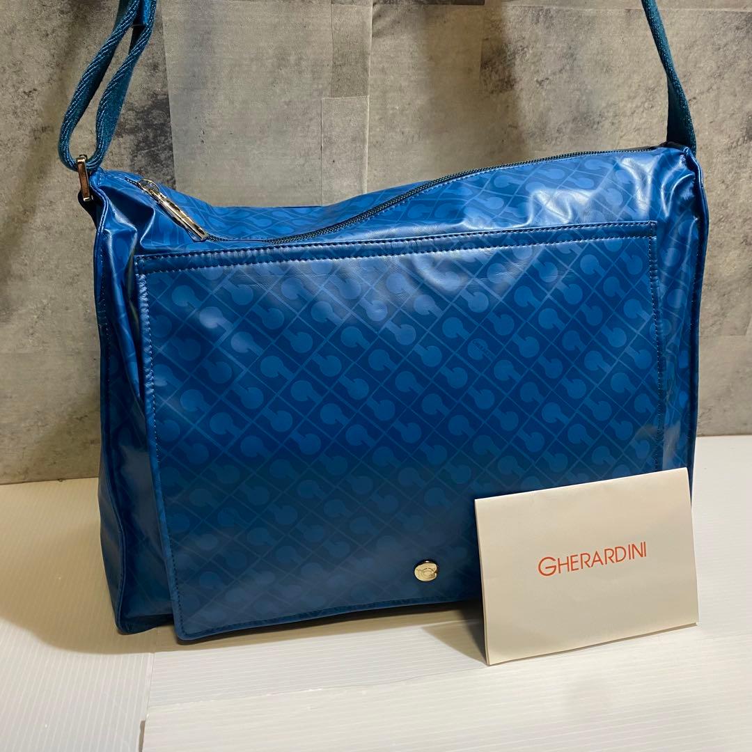 【極美品】GHERARDINI　ソフティ　ショルダーバッグ　ブルー