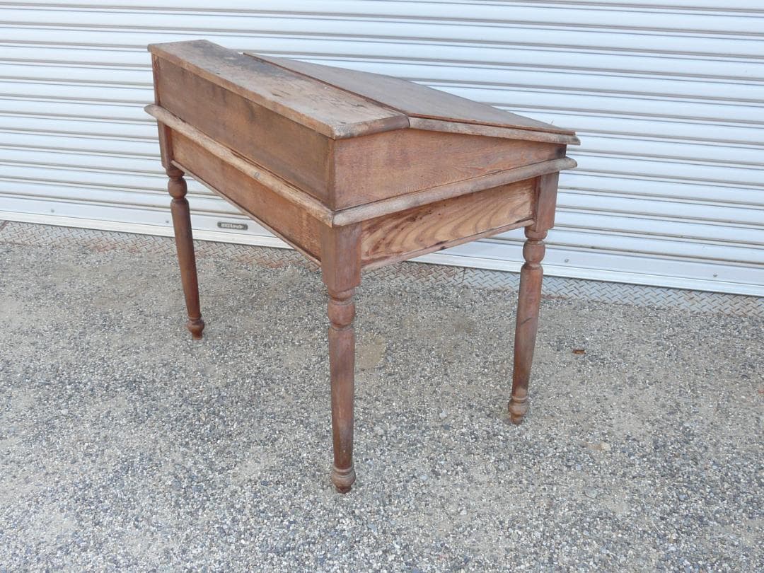 昭和レトロ　帳簿台　ドローイング　アンティーク　机 文机 テーブル 木製　作業台