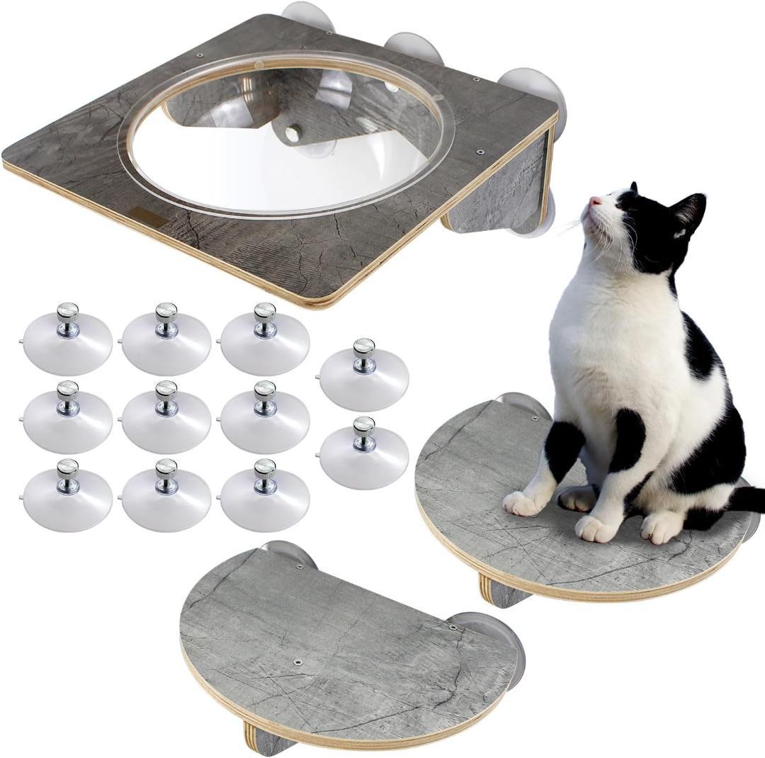 POOKIE 猫 窓 ハンモック スケルトン 窓ベッド ステップ【3点セット】