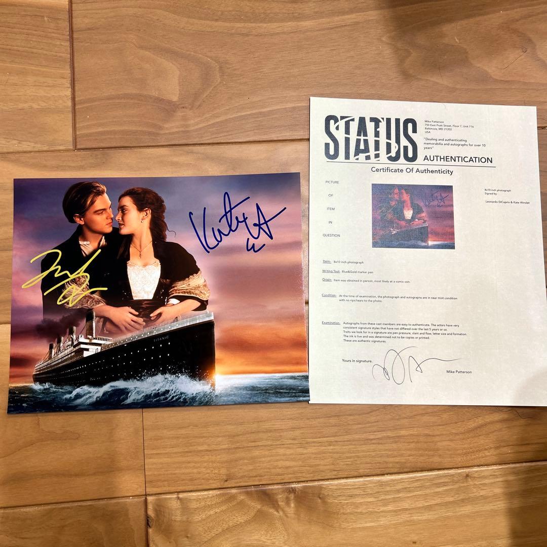 レオナルド・ディカプリオ & ケイト・ウィンスレット 直筆サイン写真 値下げ可