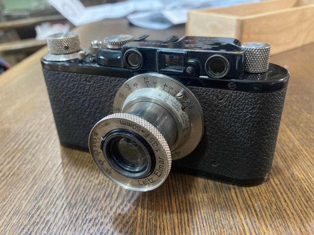 【良品】OH・シャッター幕交換済バルナックライカ DⅡ純正ブラック レンズセット