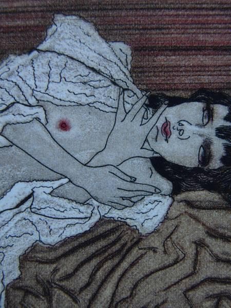 加山 又造、白衣の裸婦、希少画集画、新品額装、状態良好