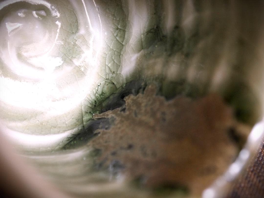 希少作★谷本貴【師：師：森正・谷本景】白磁(ビードロ）湯のみ★共箱