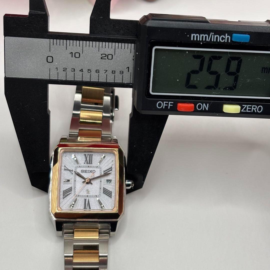 稼働品☆　SEIKOセイコー　ルキア　lk スクエア　電波ソーラー腕時計