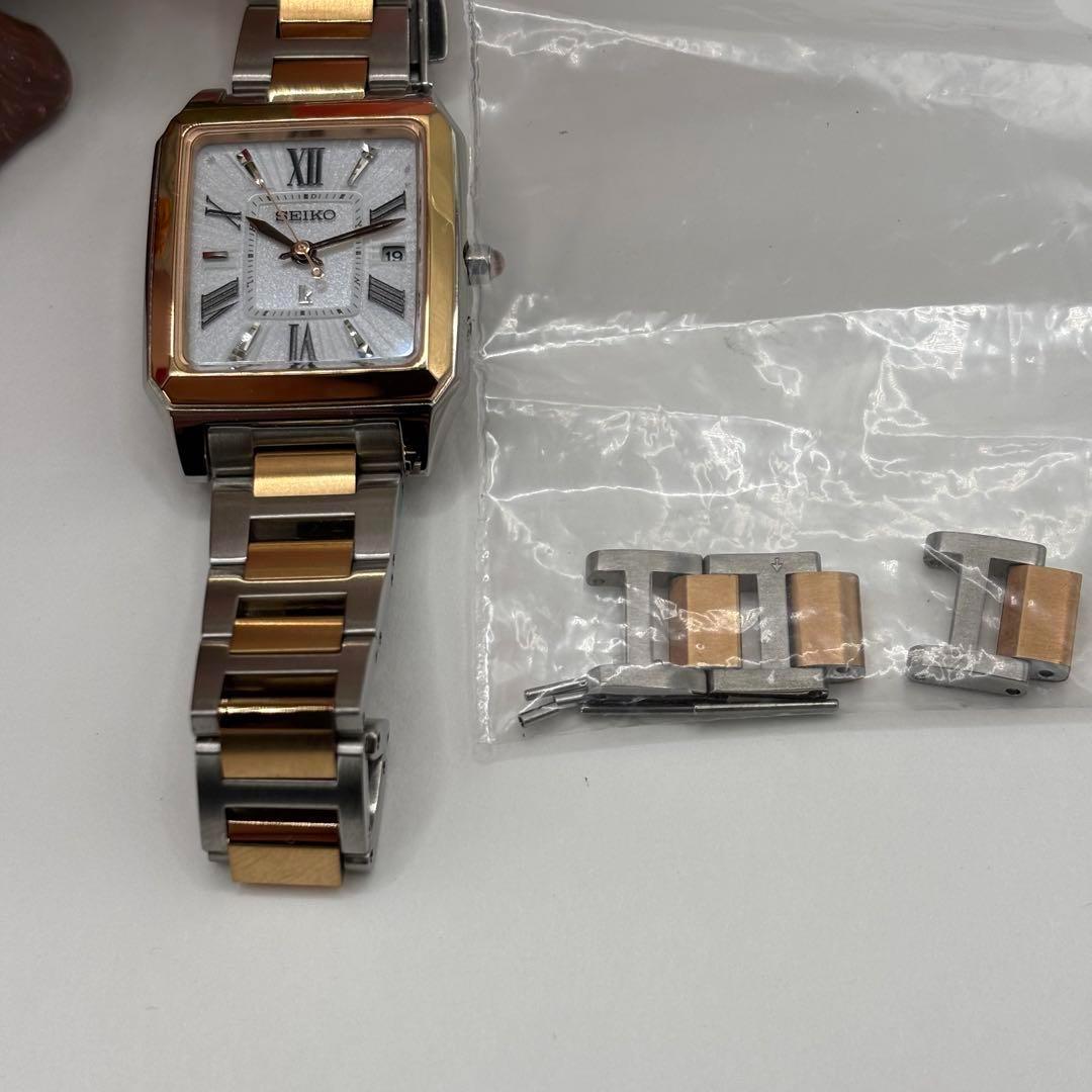 稼働品☆　SEIKOセイコー　ルキア　lk スクエア　電波ソーラー腕時計