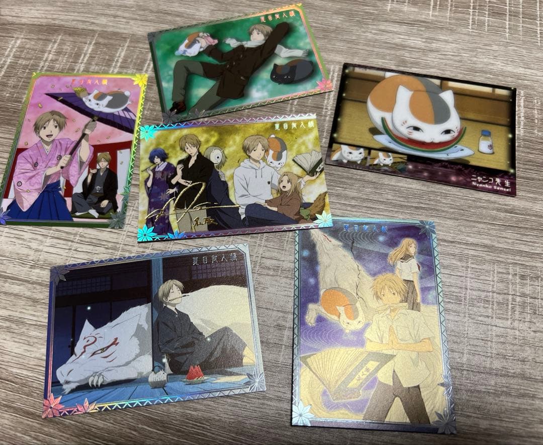 【入手困難】★金箔サイン入り★夏目友人帳　絵巻物トレカ6枚