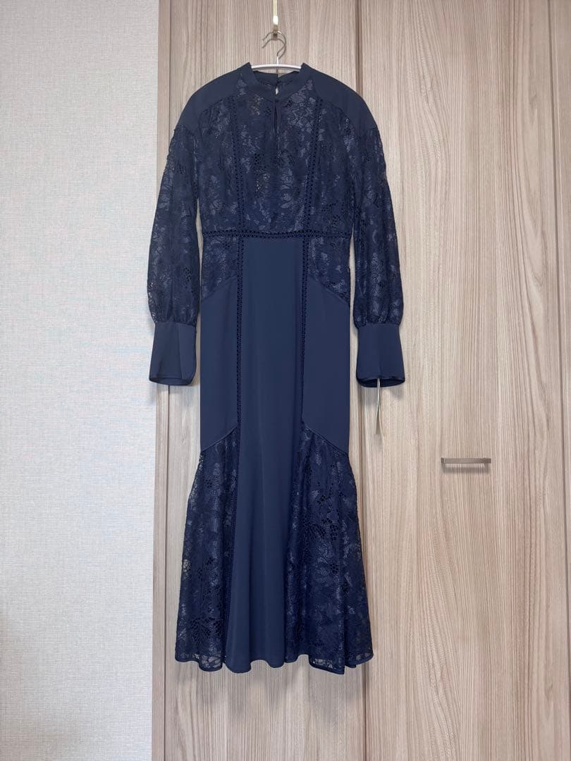 【タグ有】LILY BROWN スイッチングレースマーメイドワンピース