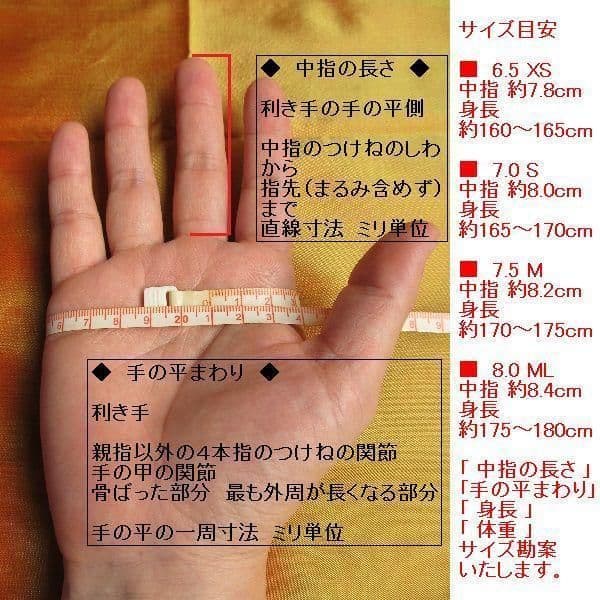 試着使用 6.5 メローラ ナッパ黒 ライニングなし グローブ革手袋MEROLA