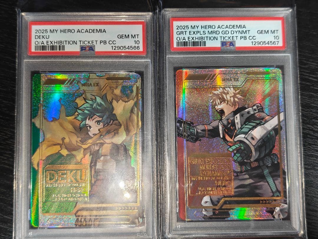 PSA10 2連番　ヒロアカ原画展　デク　爆豪勝己　2枚セット