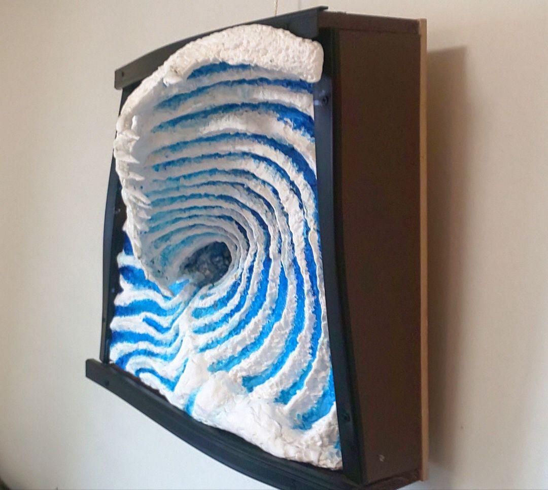 「海岸と大巻き波」（未来絵画）