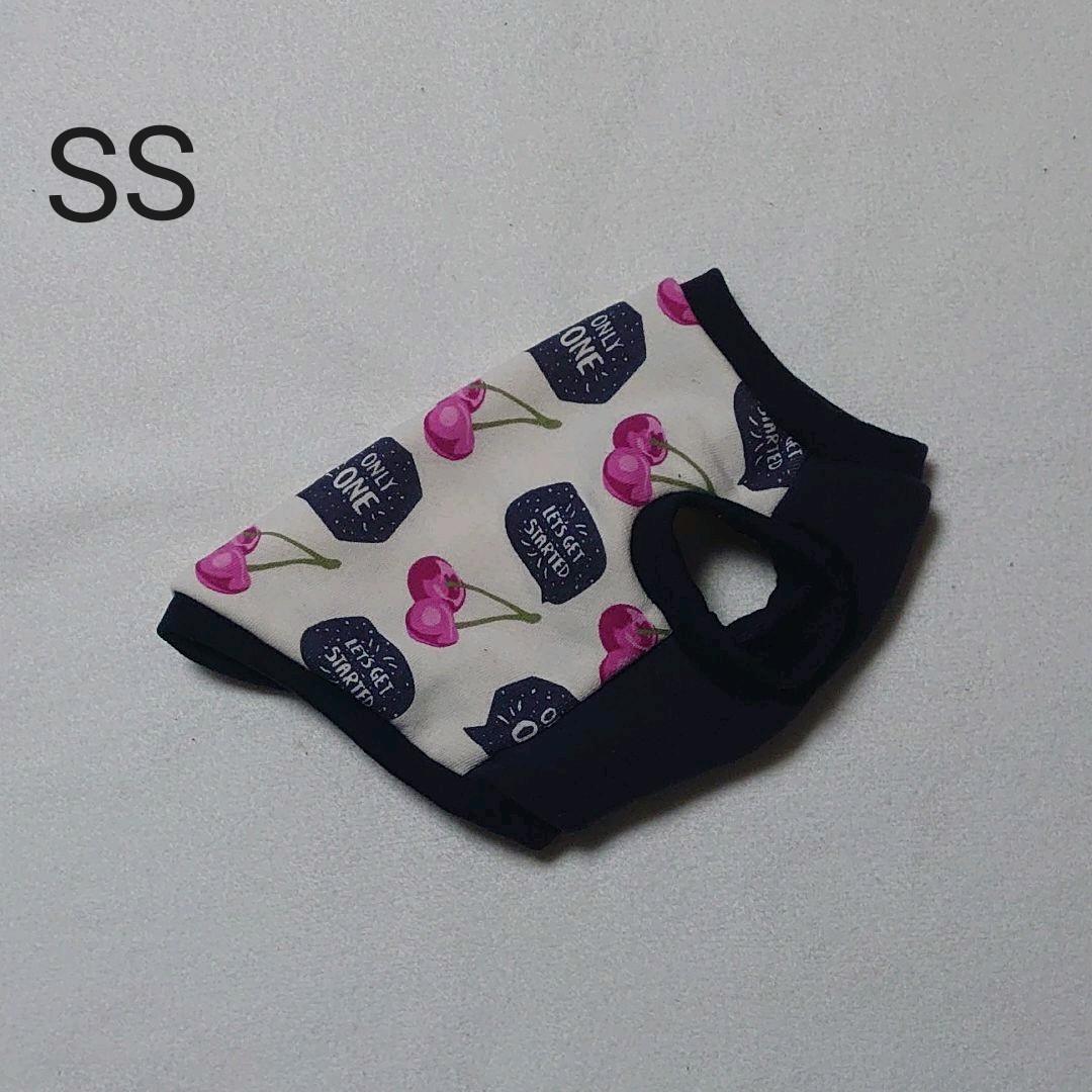 犬服 SS わんこの普段着　ピンクのさくらんぼ