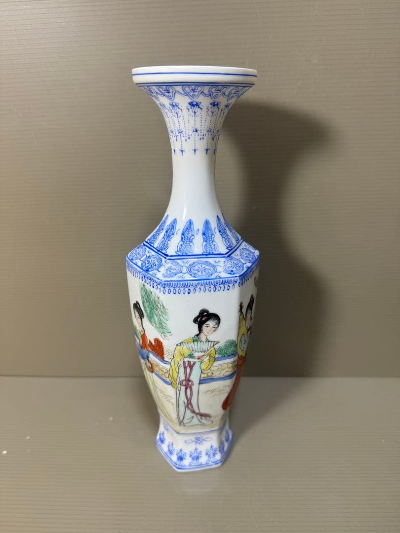 2234  中国美術　景徳鎮　薄胎　花瓶