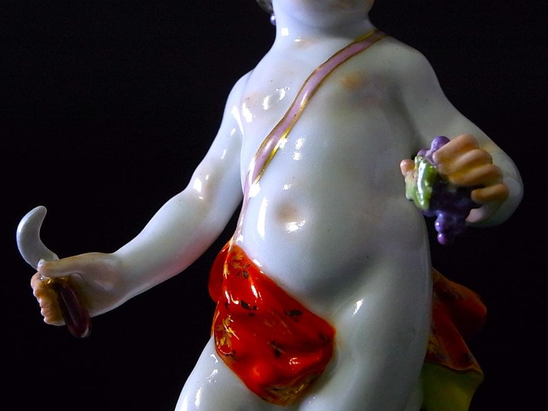 【 E860 】 真作保証品　マイセン　20世紀初頭作品　磁器人形　四季の寓意像