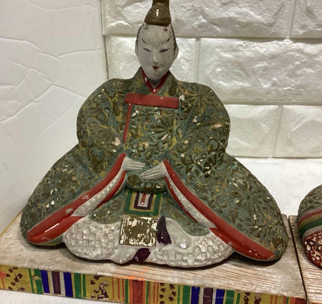 希少 土人形 雛人形 ひな人形 骨董 江戸時代? 大きさ 高さ23ｃｍ