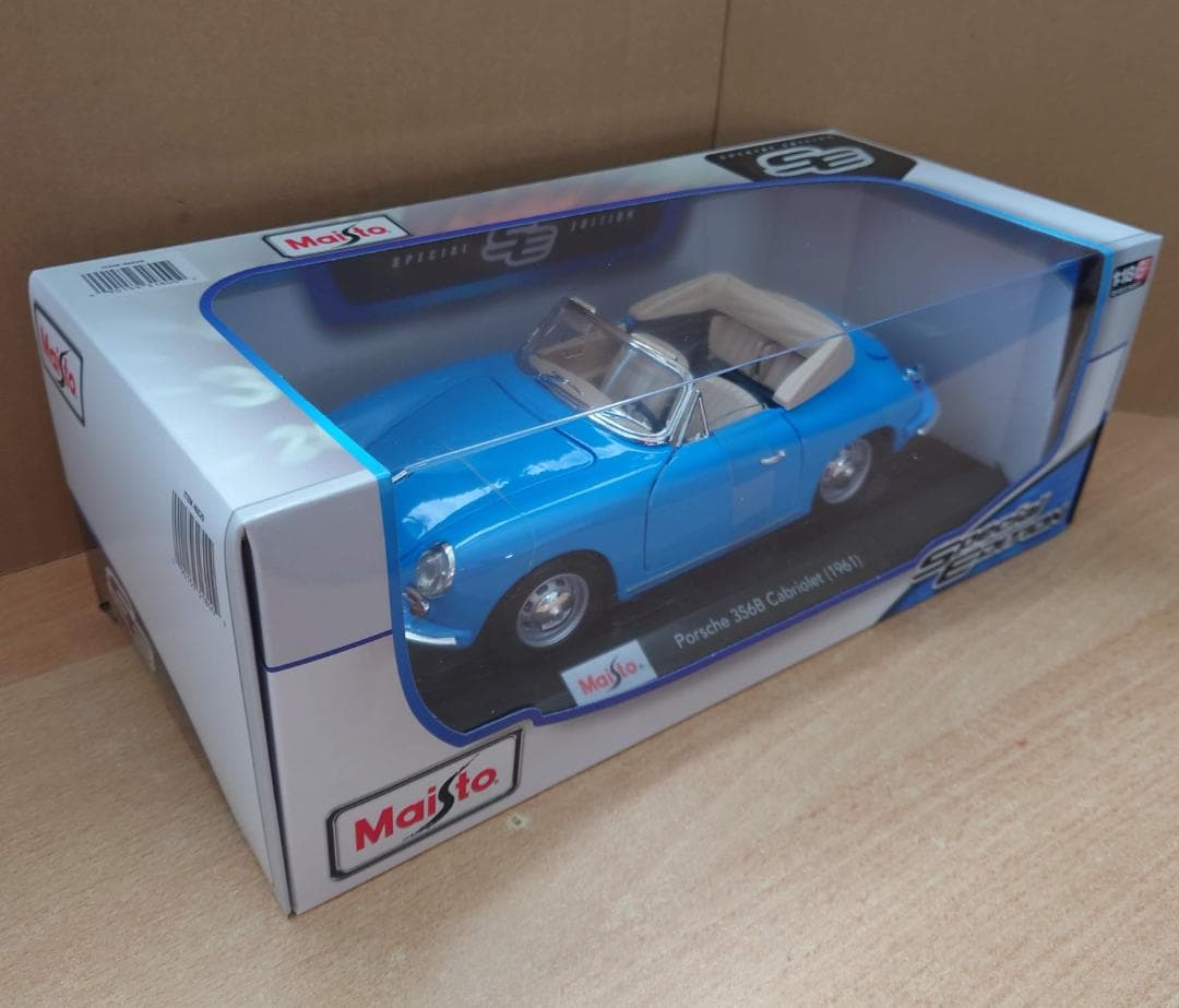 1/18 ポルシェ356B オープン ブルー PORSCHE 356B 1961