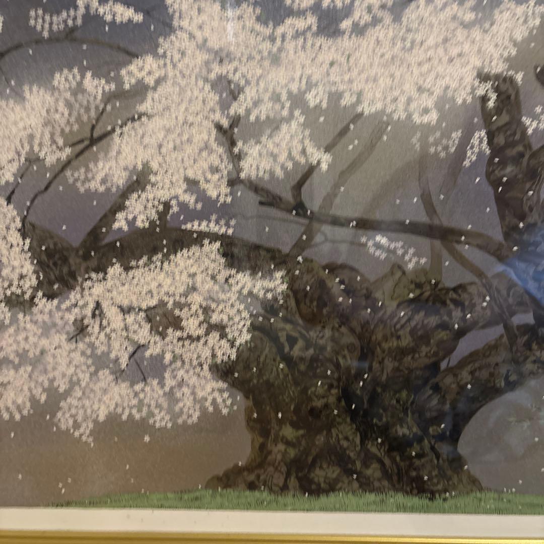 Y*i様 中島千波　シルクスクリーン　樹霊淡墨櫻　桜の絵　額