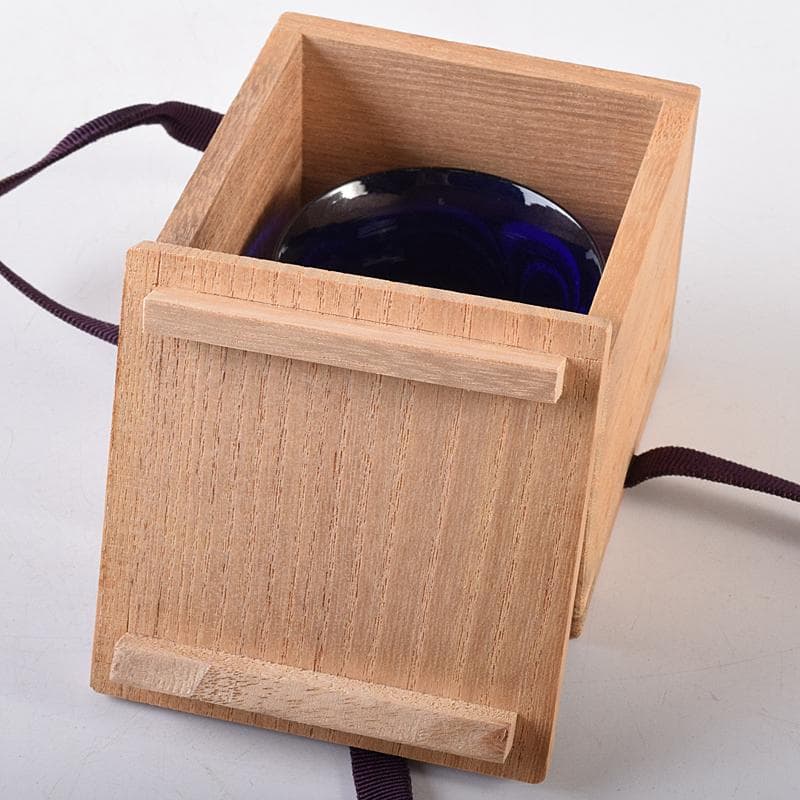 ガラス工芸　岩田久利作　盃　共箱　V　R8672