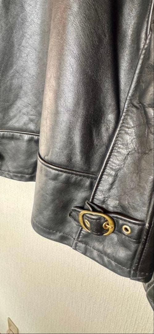 Schottショット　シングルライダーストラッカー革38黒ライナー付AT101