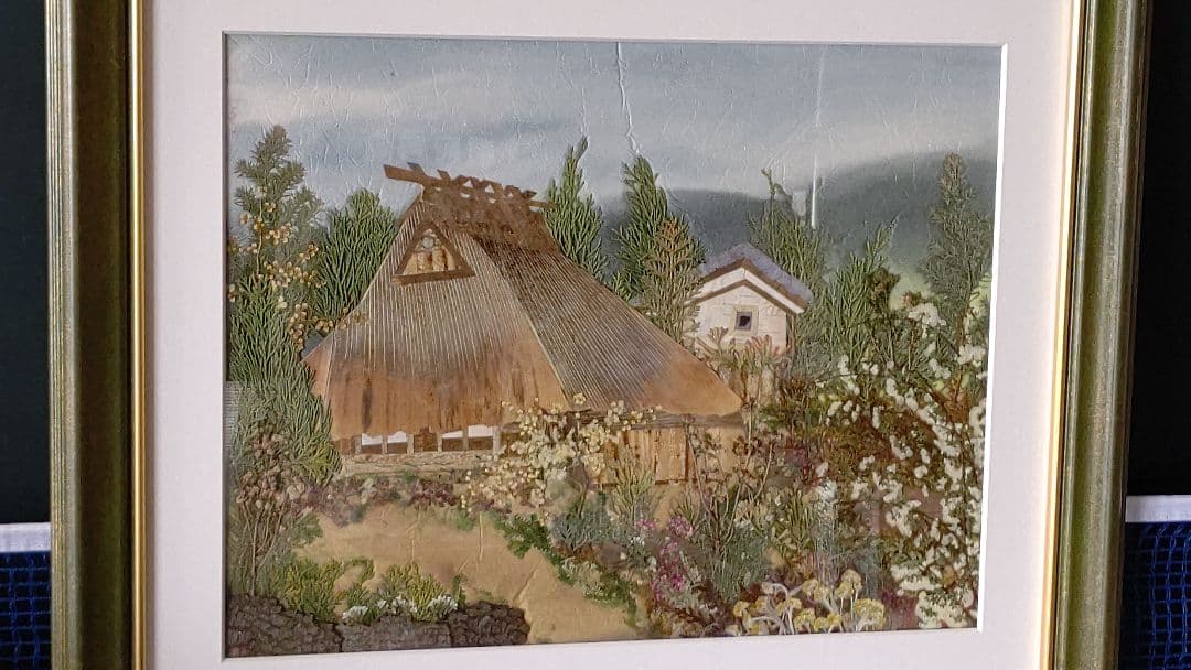 押し花額