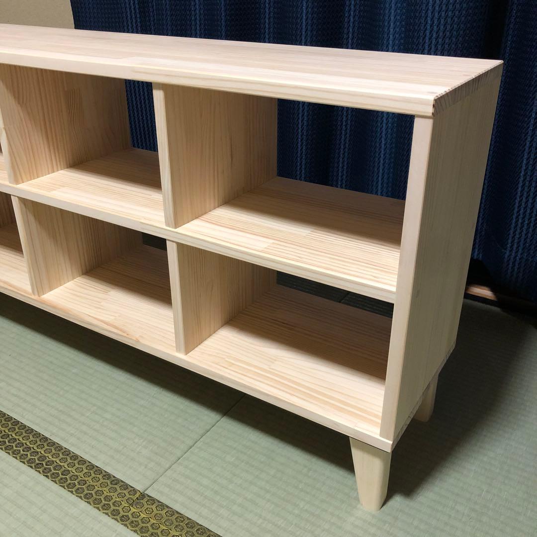 ハンドメイド　脚付き　格子棚　オーダー受け付けます