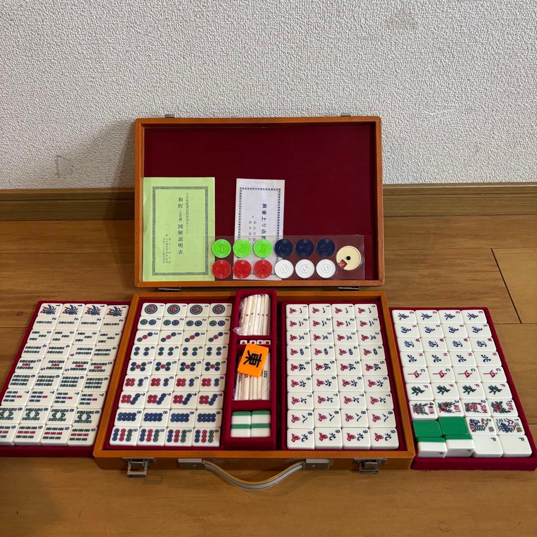 高級麻雀牌　マージャンパイ ミズノ丸一　特殊一索　緑背　国士　ジャンボ