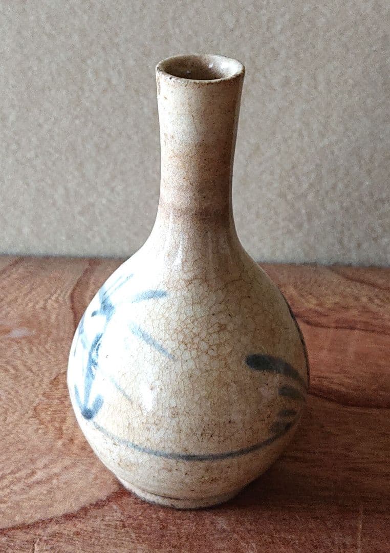 古伊万里一輪差し 青い絵付け