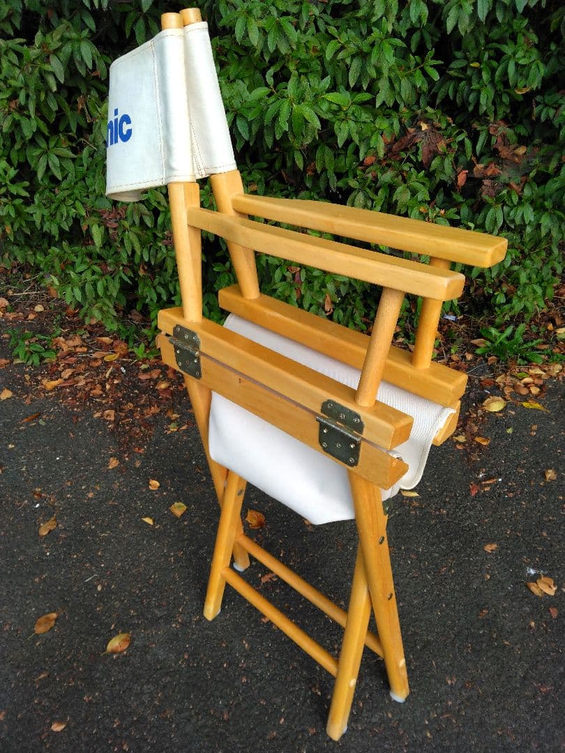 非売品　パナソニック　ディレクターズチェア 帆布　コットン　ウッド 　折りたたみ