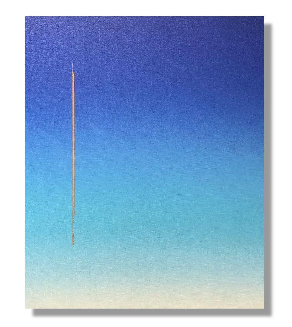 【Kentaku】油絵　原画　抽象画　青　空　夏　現代アート　F8