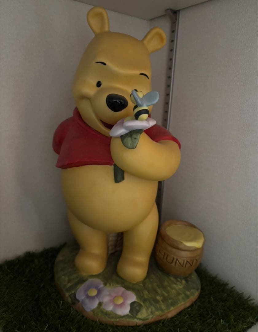 プーさん フィギュア 花と蜂付き 約35cm