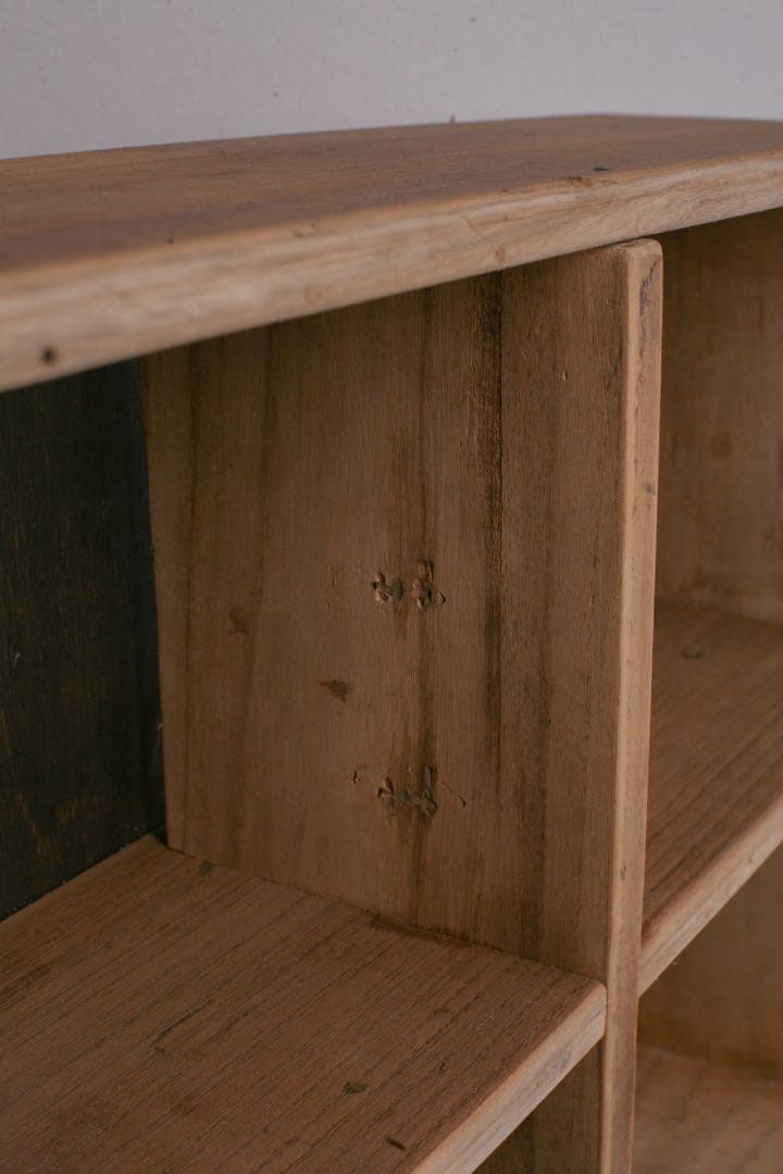 桝目棚 本棚　収納棚　小物入れ　棚　古家具　ヴィンテージ家具