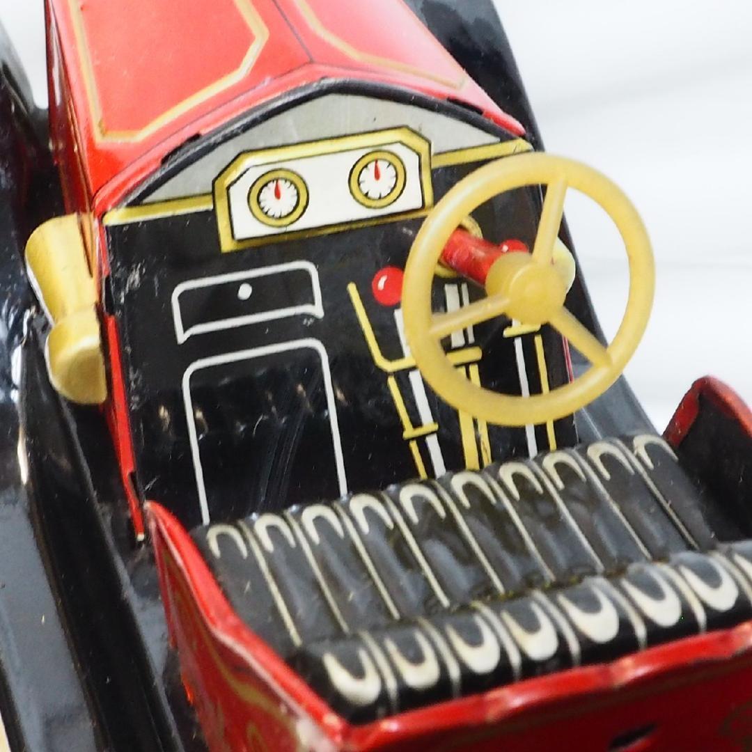 ブリキ【スタンレー スチーマー  オールドタイマー赤】tin toy car箱付