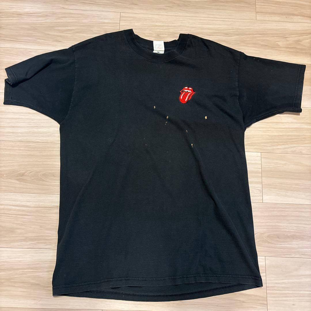 vintage The Rolling Stones 刺繍ロゴTシャツ 黒XL