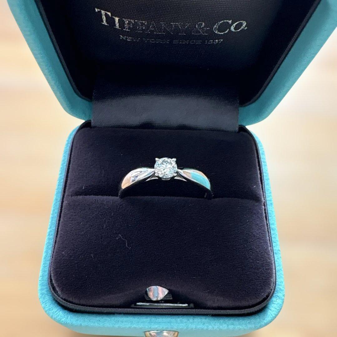 Tiffany & Co. プラチナリング ダイヤモンド付き