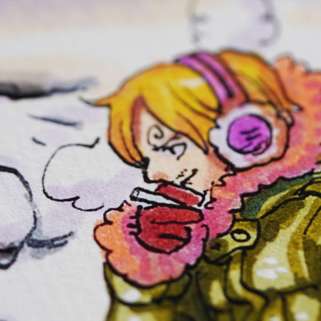 【未開封】ONE PIECE マンガアート(NFT) 雪と狼