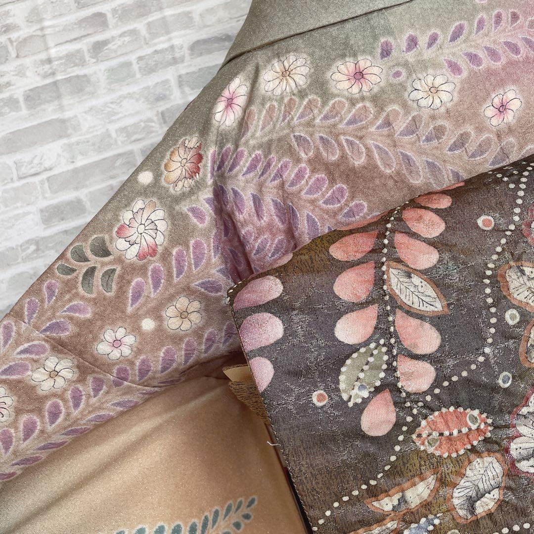 訪問着　フルセット　辻ヶ花　銀通し　落款　着物　H8