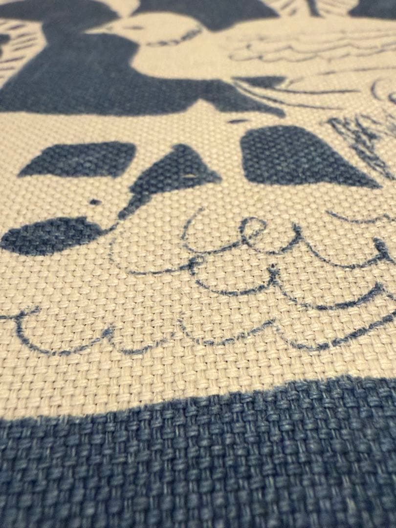 ミナペルホネン生地使用スツール　チェア　オットマン　インテリア雑貨　家具　未使用