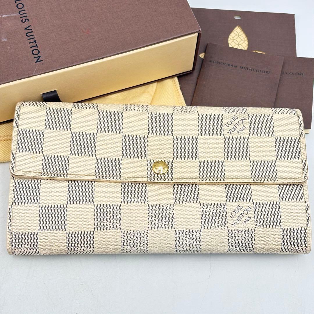 ルイヴィトン ダミエ アズールポルトフォイユサラ サイフ 1019-S7101h