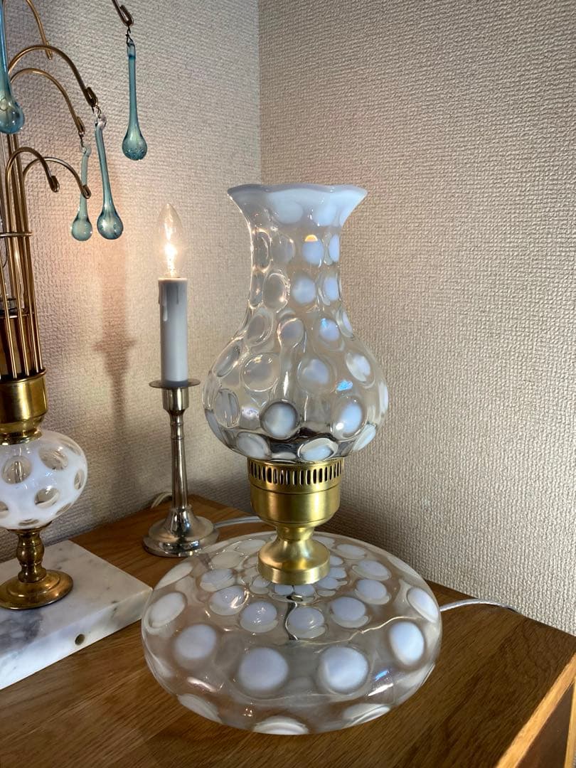 フェントン（Bigパンケーキ）1930年　ランプスタンド　アンティークシェード